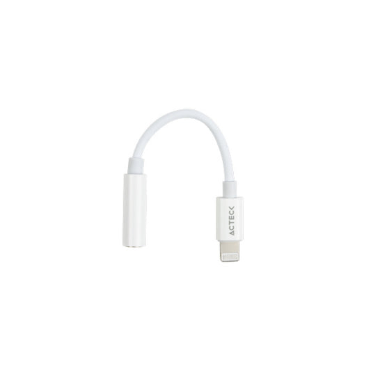 Adaptador Acteck Lightning-3.5Mm Shift Plus Al405 M-H Blanco Ac-934848