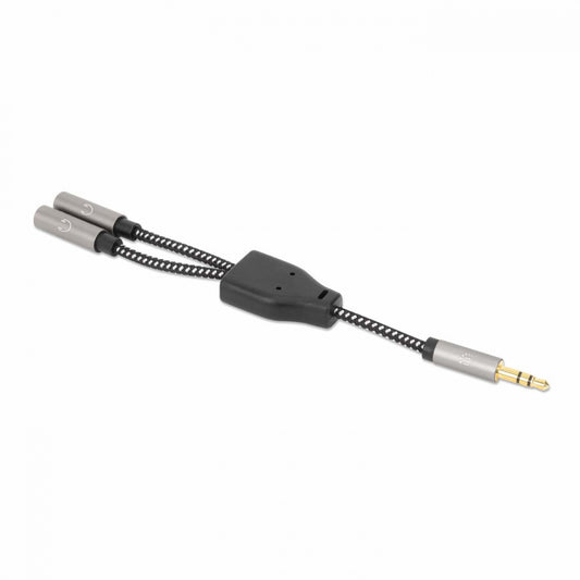 Adaptador Audio 3.5Mm 1 M A 2 H, 15Cm Manhattan 356114