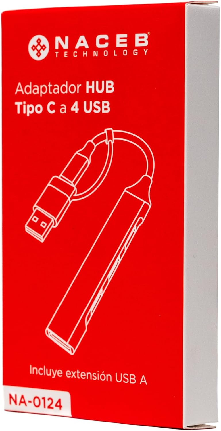 Adaptador Naceb (Na-0124) Hubconvertidor Tipo C4*Usb1*Usb A