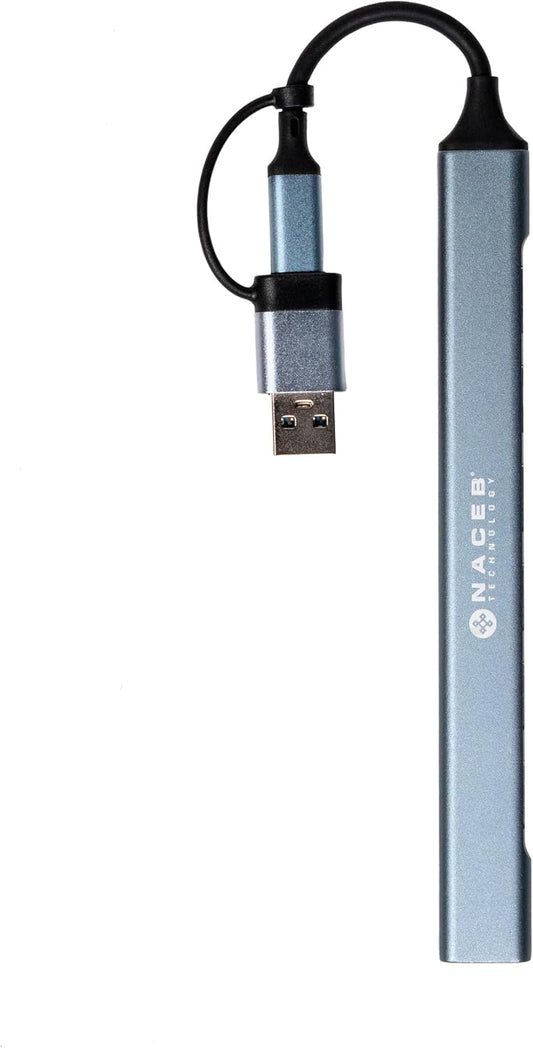 Adaptador Naceb (Na-0125) Hubconvertidor Tipo C7*Usb1*Usb A