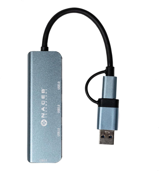 Adaptador Naceb (Na-0126) Hubconvertidor Tipo C4*Usb 3.01*Usb A