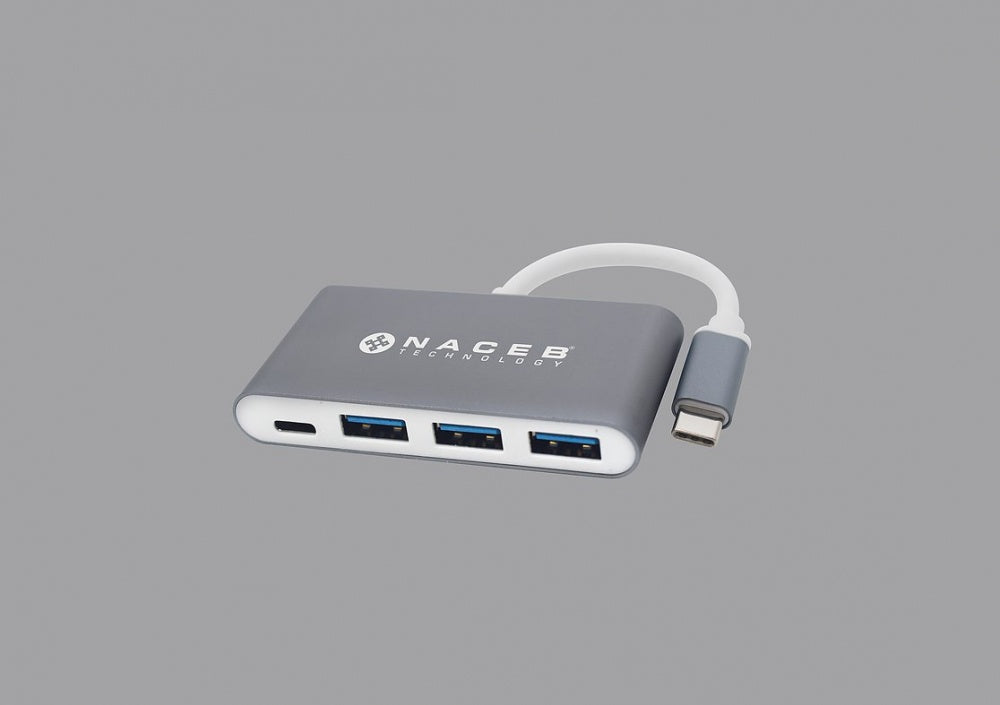 Adaptador Tipo C Naceb (Na-0112) Usb Tipo C,3*Usb3.0,Compatible Mac