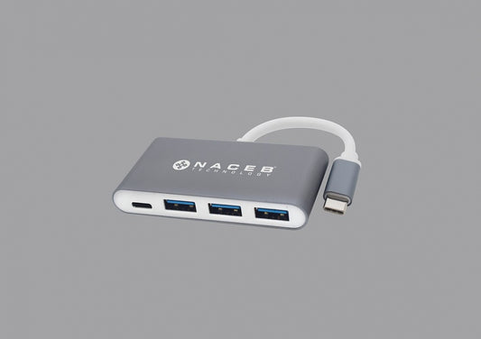 Adaptador Tipo C Naceb (Na-0112) Usb Tipo C,3*Usb3.0,Compatible Mac