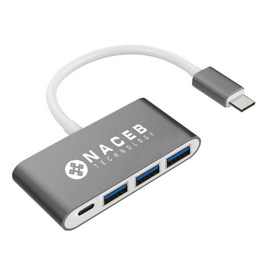 Adaptador Tipo C Naceb (Na-0112) Usb Tipo C,3*Usb3.0,Compatible Mac