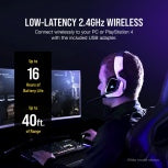 Audifonos Corsair (Ca-9011201-Na) Void Rgb Elite Wireless Negro 7.1Ch Usb C/Mic Comp. Pc
