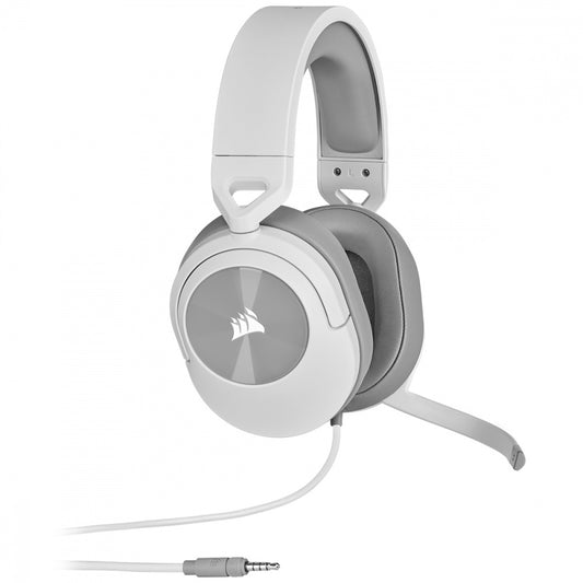 Audifonos Corsair (Ca-9011261-Na) Hs55 Stereo Blanco 3.5 Mm C/Mic Comp. Pcps4Xbox Oneswitch