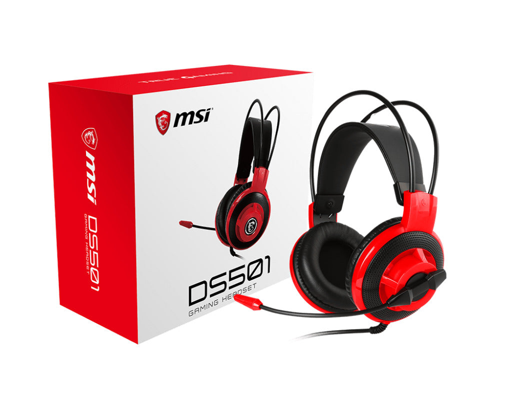 Audifonos Msi (Ds501 Gaming Headset)Negro, C/Microfono, Interfaz 3.5Mm