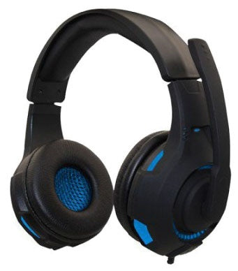 Audifonos Gamer Naceb (Na-0304A) Diadema Con Microfono 3.5Mm/Usb,Hi-Fi,Negro/Azul
