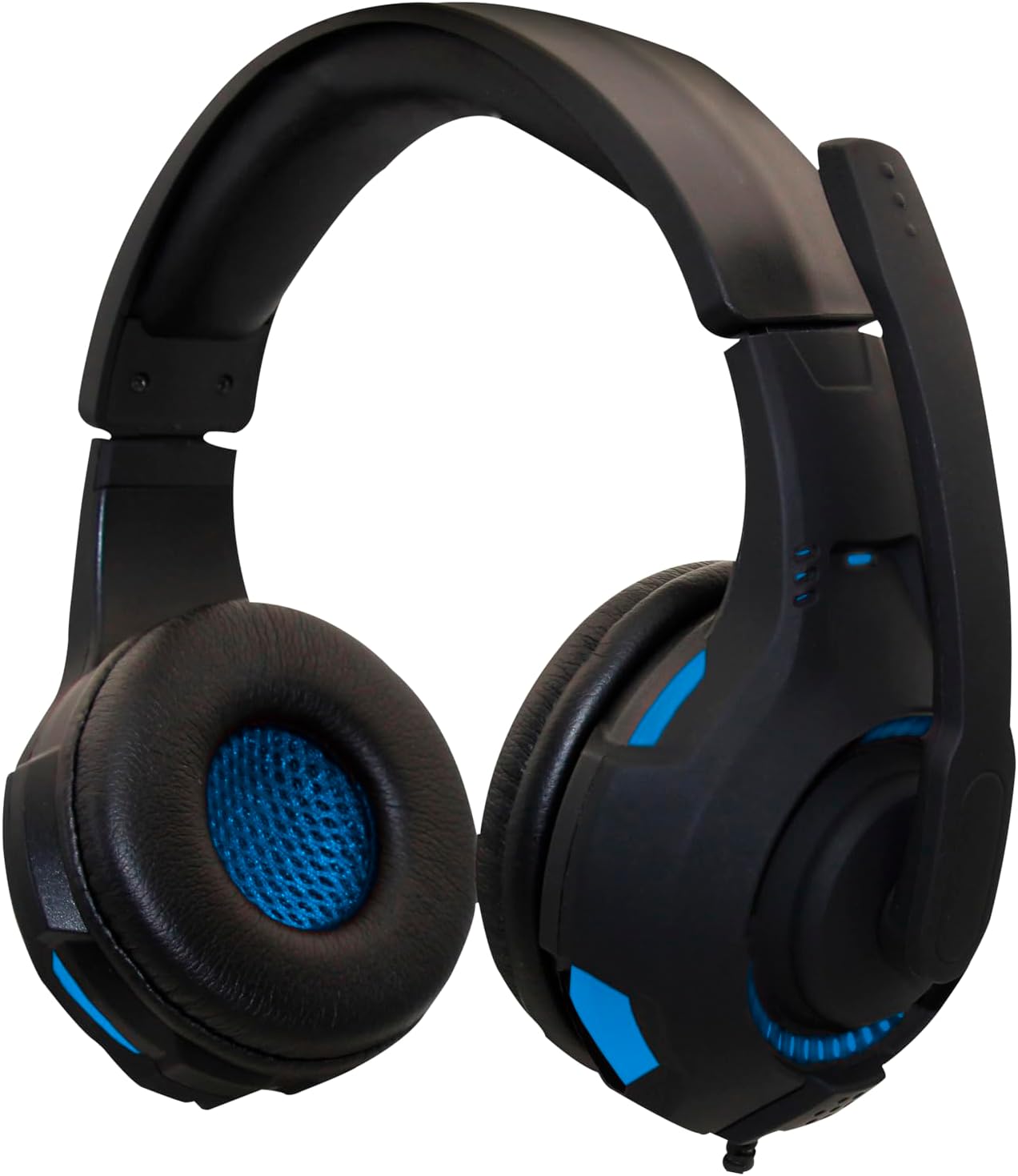 Audifonos Gamer Naceb (Na-0304A) Diadema Con Microfono 3.5Mm/Usb,Hi-Fi,Negro/Azul