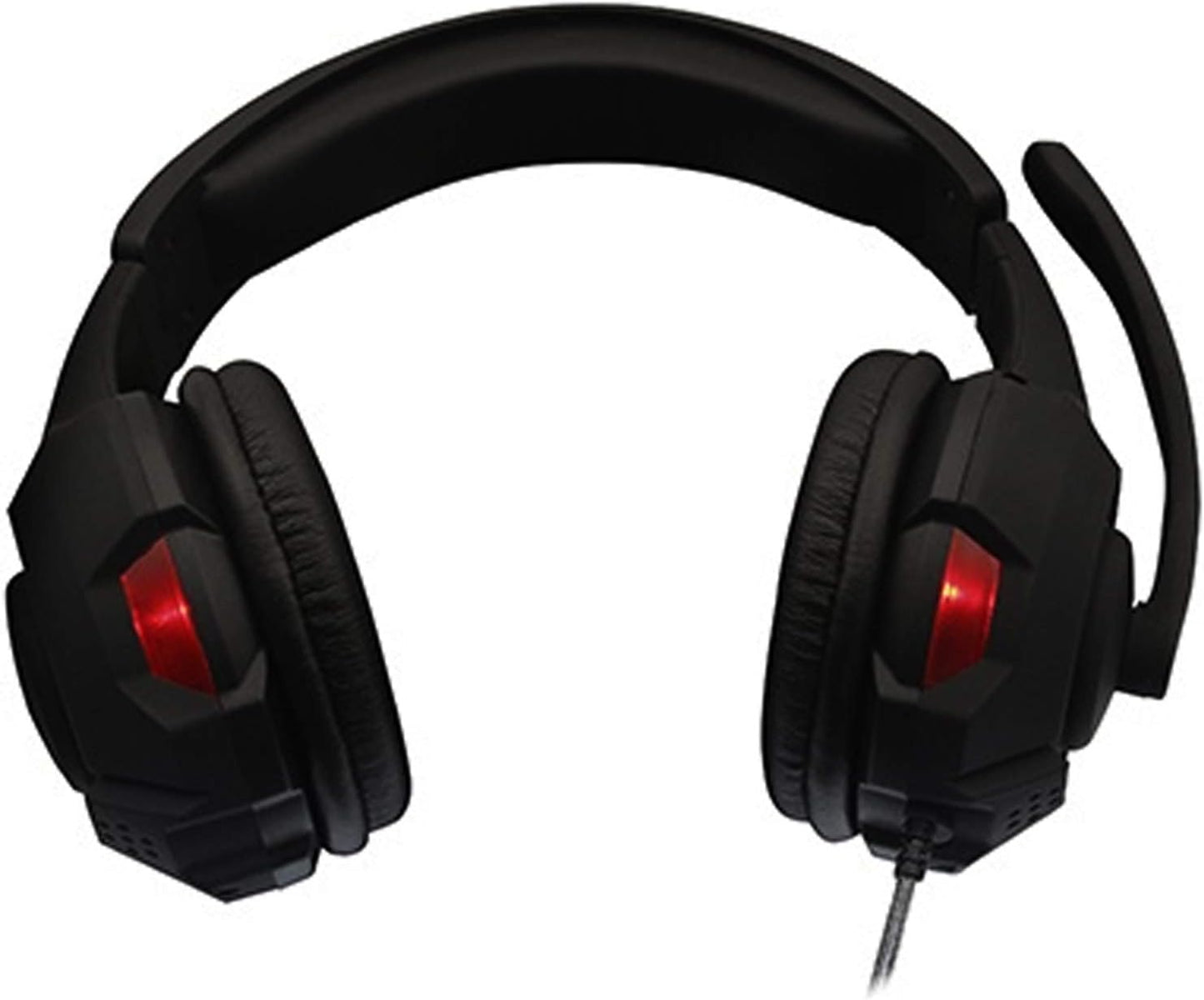 Audifonos Gamer Naceb (Na-0304R) Diadema Con Microfono,3.5Mm,Usb,Negro Rojo,Retroiluminado