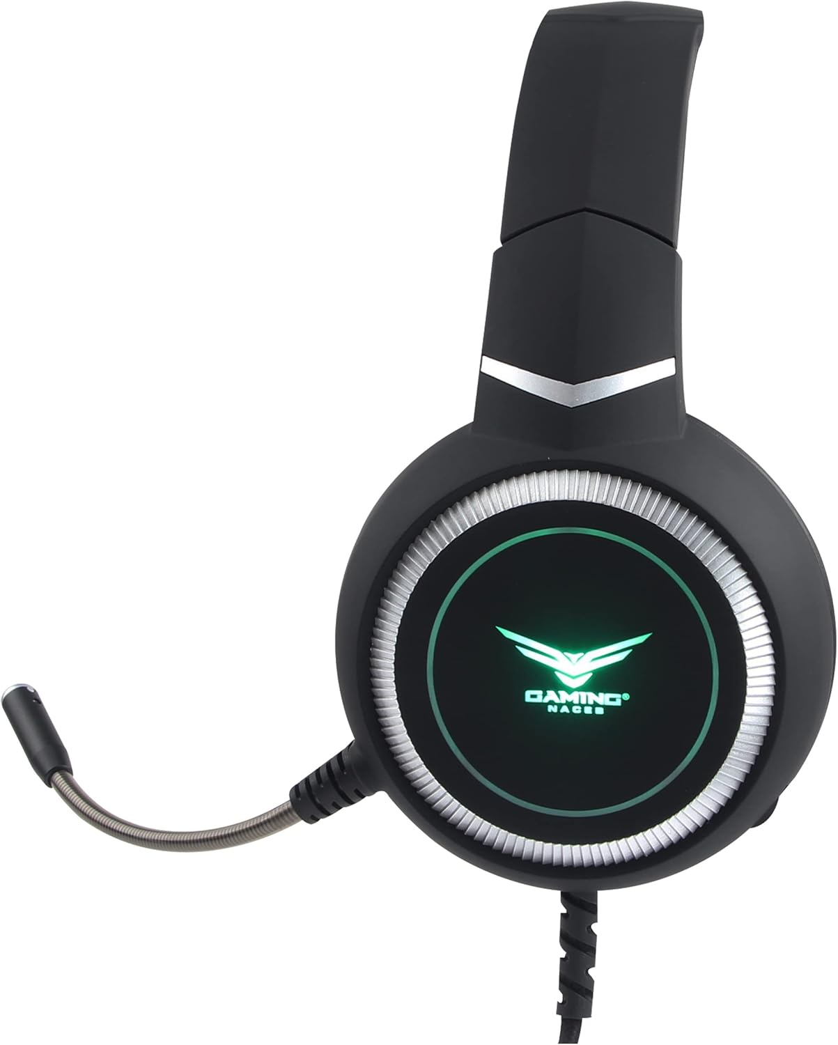 Audifonos Gamer Naceb (Na-0311) Diadema Con Microfono,3.5Mm,Usb,Negro,Retroiluminado