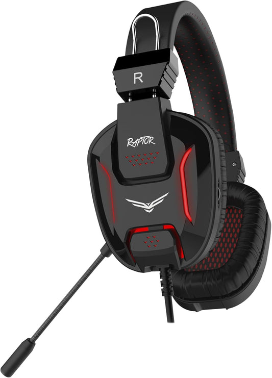 Audifonos Gamer Naceb (Na-0312) Raptor Gaming,Diadema Con Microfono 3.5Mm/Usb,Negro