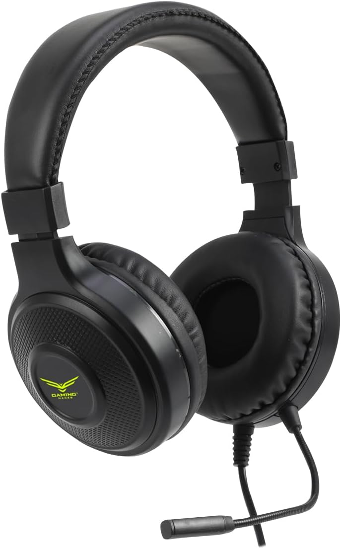 Audifonos Gamer Naceb (Na-0317) Black Mamba,Microfono,3.5Mm,Usb,Negro,Retroiluminado