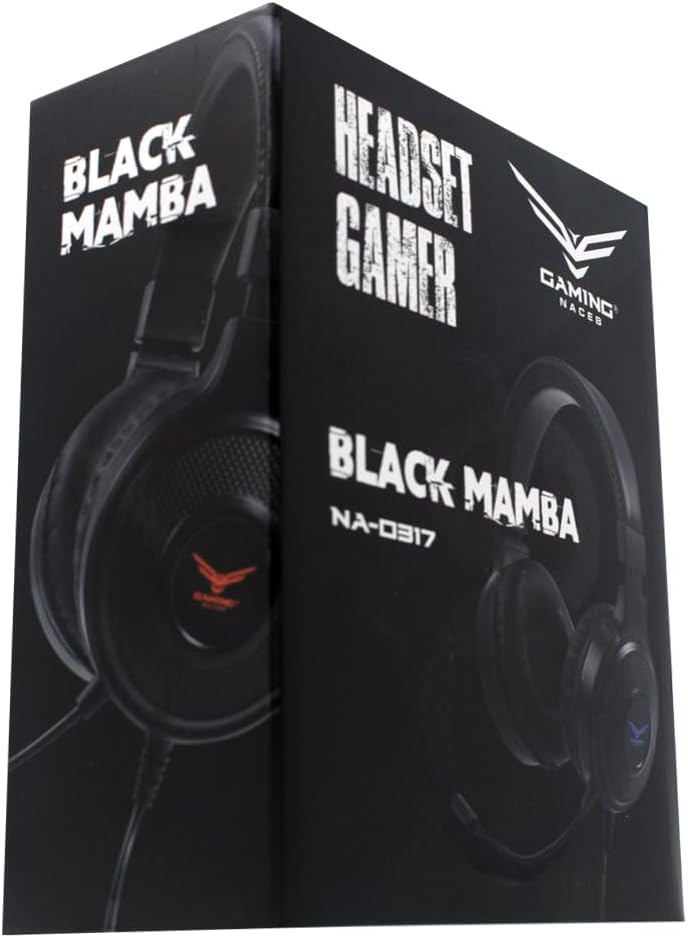 Audifonos Gamer Naceb (Na-0317) Black Mamba,Microfono,3.5Mm,Usb,Negro,Retroiluminado
