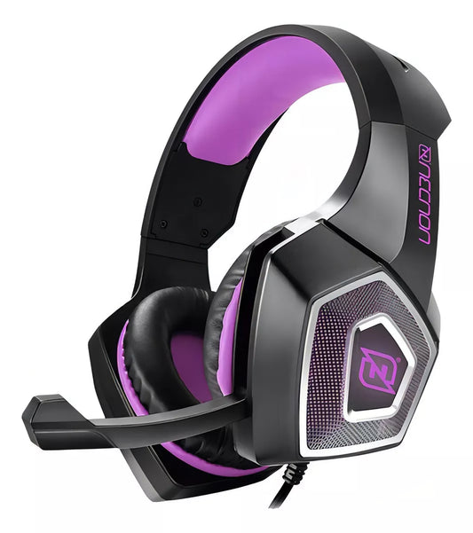 Audifonos Gamer Necnon (Nbhg-Dragon-Fs)Vibracion,Rgb,Conector 3.5,Adaptador 3.5,Fiusha