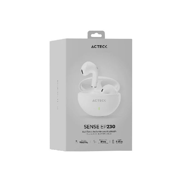 Audifonos Intrauriculares Acteck (Ac-935111) Sense Ep230Bt 5.1Microfonobat 5 Horasblanco