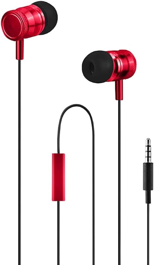 Audifonos Naceb (Na-0305R) Racing Earbuds,Manos Libres,Cable 3.5Mm,Hq,Rojo