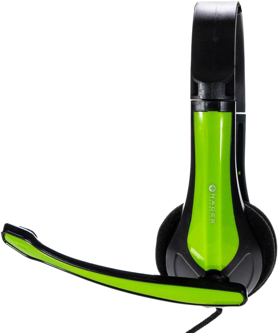 Audifonos Naceb (Na-589Ve) Diademamicrofono3.5Verde