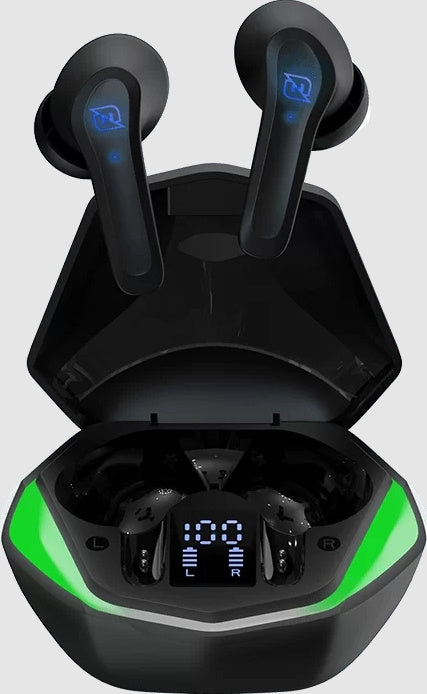 Audifonos Necnon Ntws-Viper Bt 5.0 Gaming Luz Rgb Negro (Ncabvi01Rg)