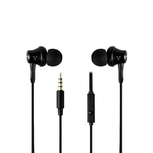 Audifonos Vorago 3.5Mm Manos Libres Set De Almohadillas Negro Ep-104