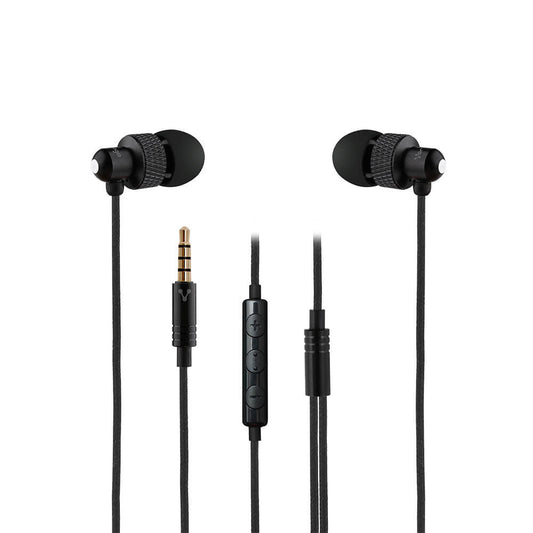Vorago Audífonos Intrauriculares Con Micrófono Ep-304, Alámbrico, 3.5Mm, Negro
