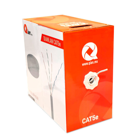 Bobina De Cable Qian (Qhr-Cat5E) Cable Utp Cat5E,305 Mts Gris