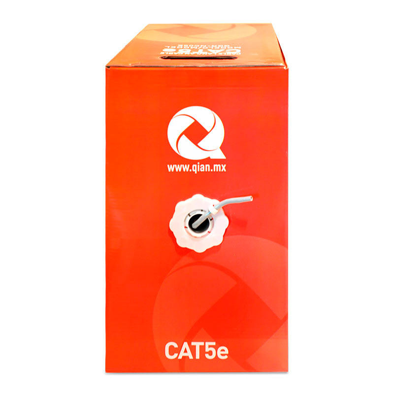 Bobina De Cable Qian (Qhr-Cat5E) Cable Utp Cat5E,305 Mts Gris