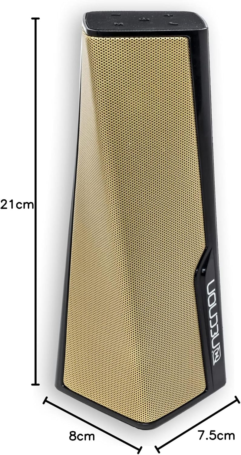 Bocina Inalambrica Necnon (Nb-02 Tws-Dr)Conex. Simultanea Bthaux 3.5Slot Sdusbfm1200Mahdorado