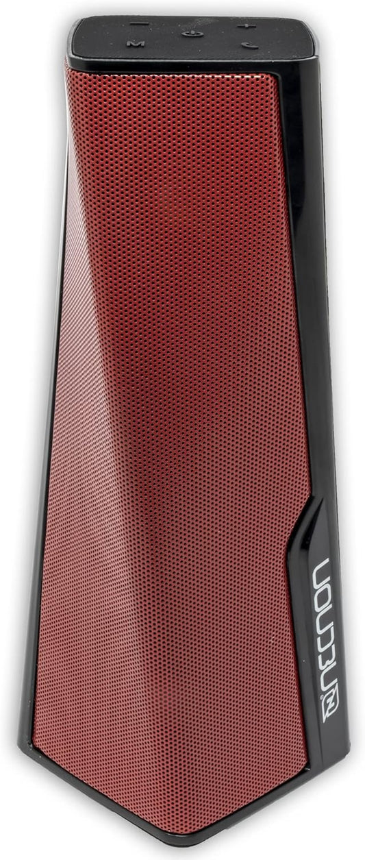 Bocina Inalambrica Necnon (Nb-02 Tws-Rj)Conex. Simultanea Bth,Aux 3.5,Slot Sd,Usb,Fm,1200Mah, Rojo