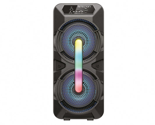 Bocina Inalambrica Necnon (Nbbb6B0165) Bafle 6.5 Radio Fm Usb Aux 3.5Mm Luz Led 6500 Watts Display