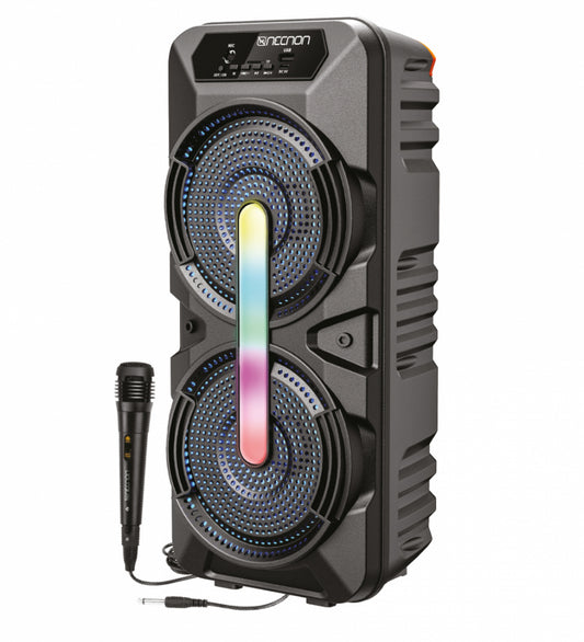 Bocina Inalambrica Necnon (Nbbb6B0165) Bafle 6.5 Radio Fm Usb Aux 3.5Mm Luz Led 6500 Watts Display