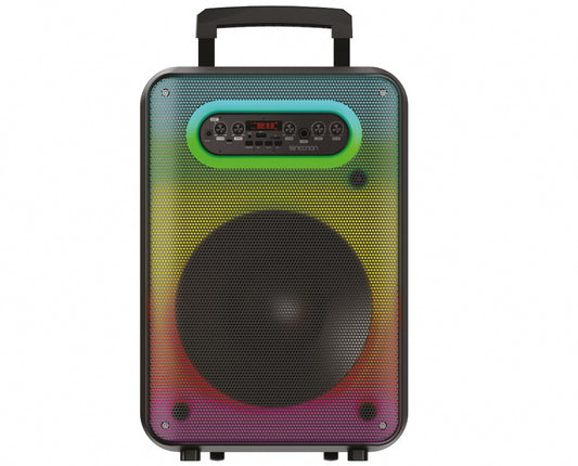 Bocina Inalambrica Necnon (Ncbb1201Fl) Bafle 12 Radio Fm Usb Aux 3.5Mm Luz Led 16500 Watts Display