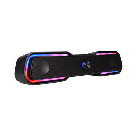Bocina Start The Game Bt/3.5Mm Iluminacion Rgb Por Usb Negro Bsp-350