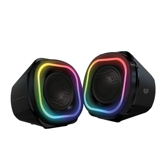 Bocina Usb Gamer Glimm Quad Bg555 2.0 Bt Rgbcontrol Dig 10Wts Negro