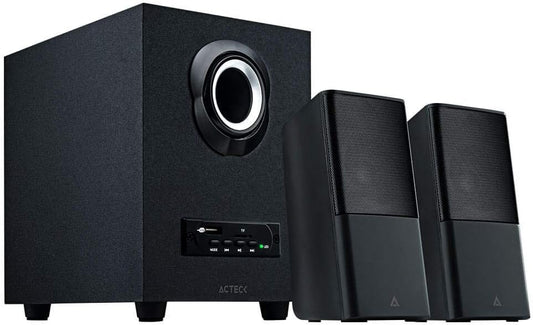 Bocinas 2.1 Acteck (Ac-922067) S60,11 W Rms,Bluetooth,Usb,Lector De Memoria,Usb,Micro Sd,Negro