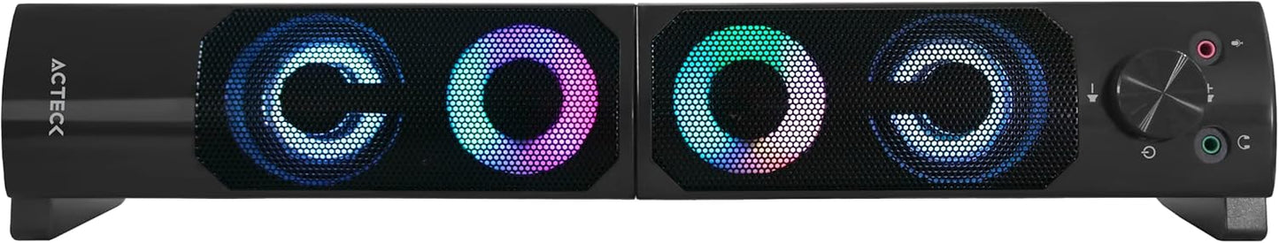 Bocinas Acteck (Ac-935258) Elant Brick As450,6W Rms,Aux 3.5,Alimentacion Usb,2.0 Canales,Negro