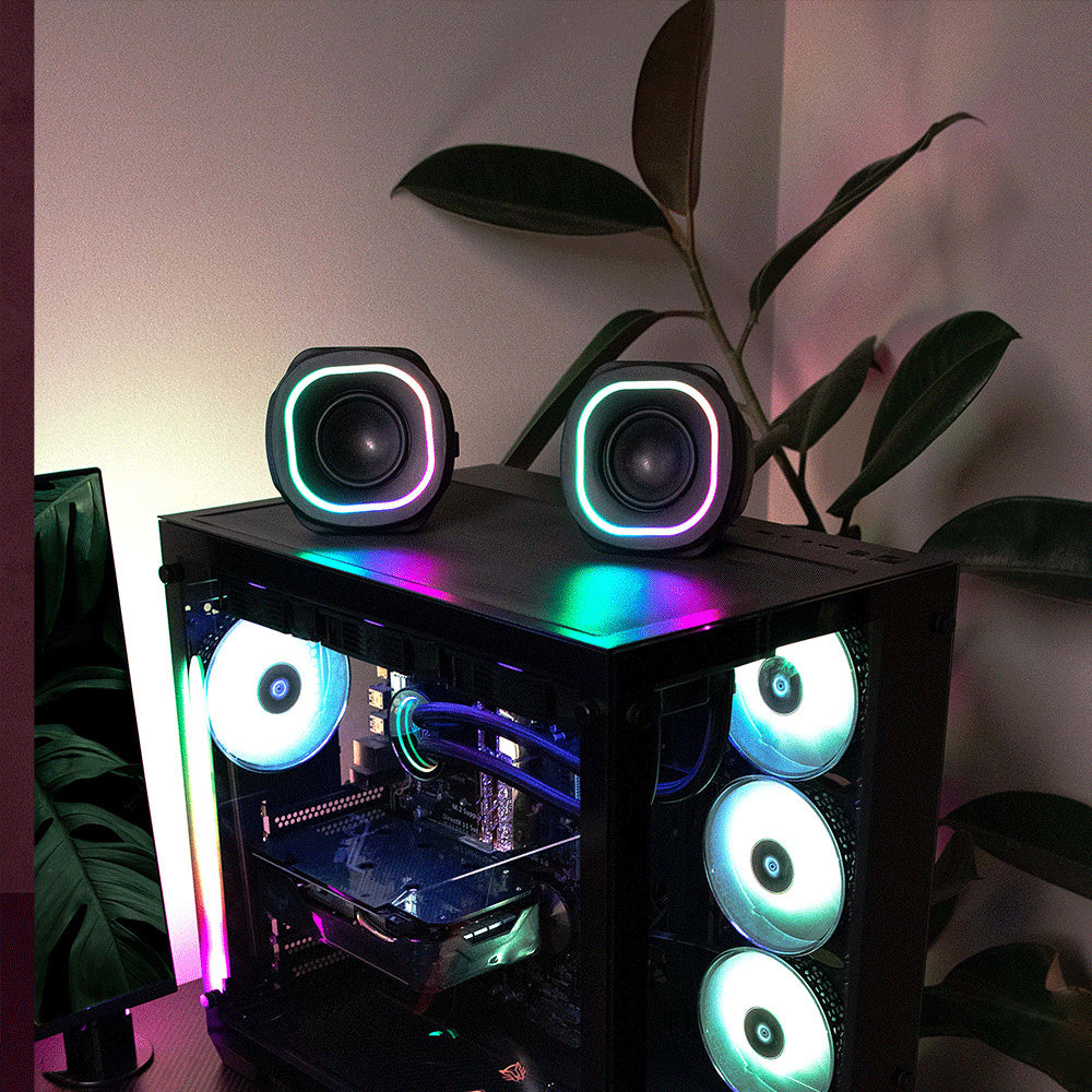 Bocinas Balam Rush (Br-937016) Glimer Quad Bg55510W Rmsrgb 3 Modosauxbt2.0 Canalesnegro