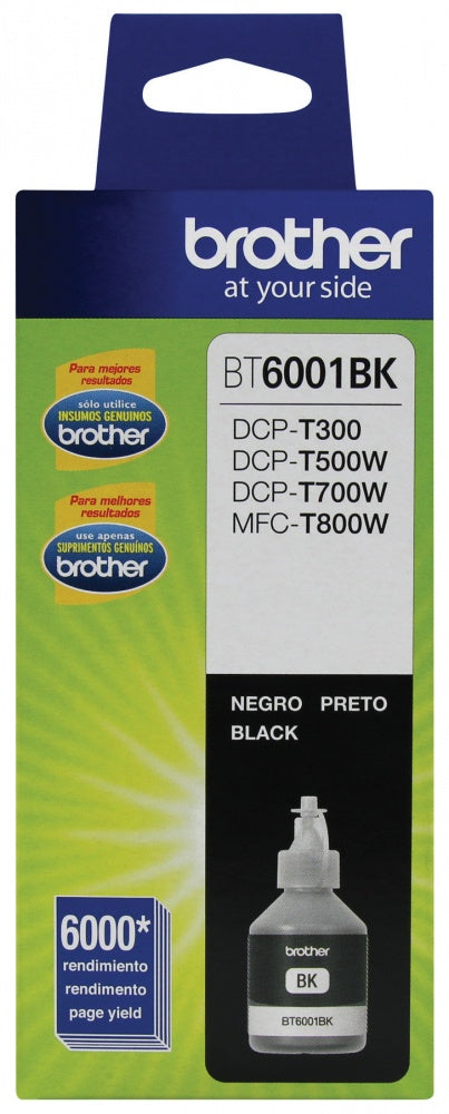 Tanque De Tinta Brother Bt6001Bk Negro, 6000 Páginas