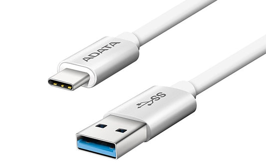 Cable Adata Tipo C- Usb 3.1 1M Blanco (Aca3Al-100Cm-Csv)