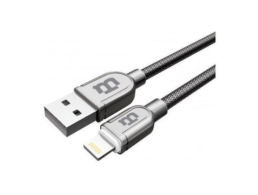 Cable Blackpcs (Ca-Excelence) Lightning Plata 1M Tejido 2.1A (Caslte-3