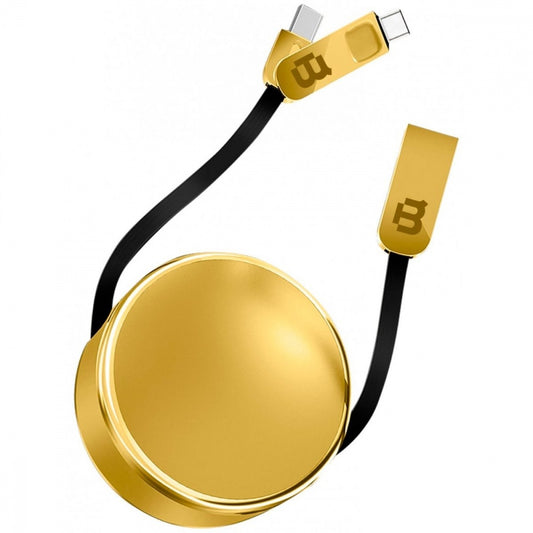 Cable Blackpcs (Ca-Retractil) V8/C Oro 1M Plastico 2.1A (Cagmcpr-3)