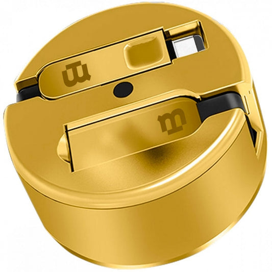 Cable Blackpcs (Ca-Retractil) V8/C Oro 1M Plastico 2.1A (Cagmcpr-3)