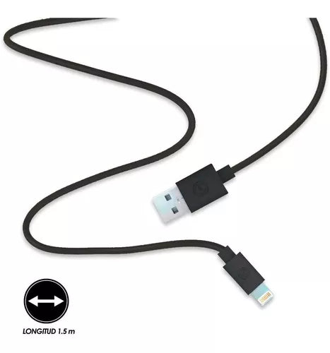 Cable Getttech (Jl-3570) Usb-A 2.0-Lightning, Negro, 1.5Mts