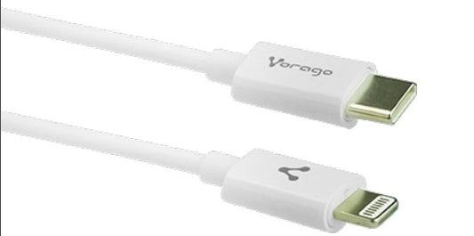 Cable Vorago Tipo C - Lightning 20W 1 Mt Carga Rapida Blanco Cab-125