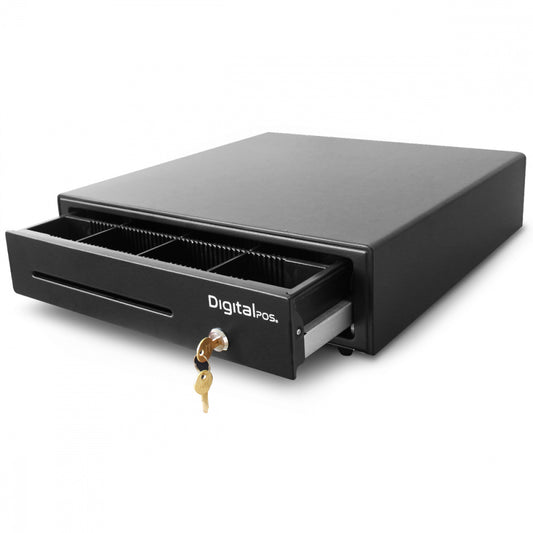 Cajon De Dinero Digitalpos (Dig-4101) Riel Metalico,5 Billetes, 8 Monedas,5.5Kg Negro