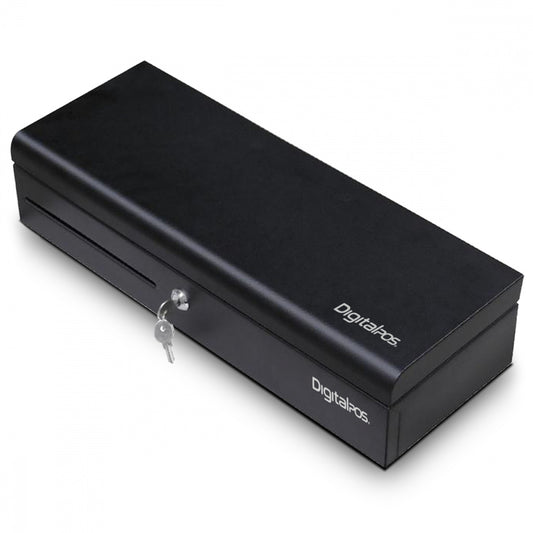 Cajon De Dinero Digitalpos (Dig-4617) Riel Metalico,6 Billetes, 8 Monedas,3.5Kg, Negro