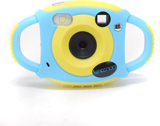 Camara Digital Infantil Necnon (Ncd-Kidscam-Az)8Mp,Resiste Impactos,Azul/Amarillo.