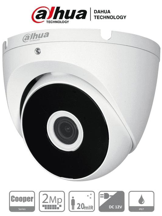 Camara Domo Dahua (Dh-Hac-T2A21N-0360B) Cooper T2A21, Hdcvi 1080P, 720P, Ir 20M, Ip67,93 Grados Meta