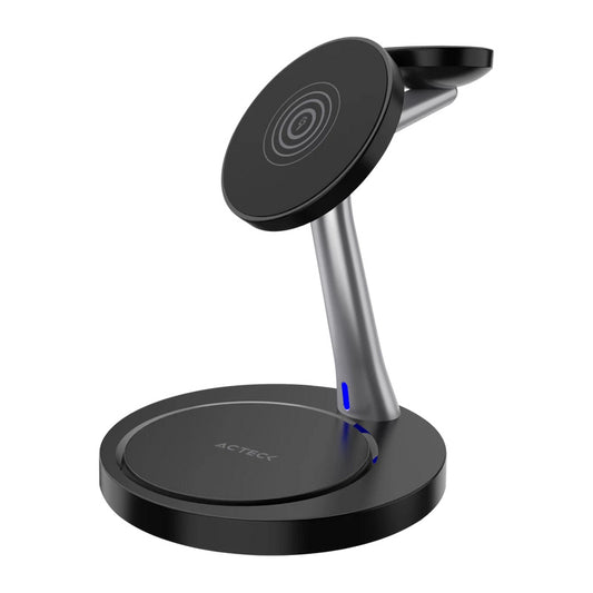 Cargador Acteck Inalamci740 3-1 Magnético/Iphone/Iwatch/Airpods Negro (Ac-937139)