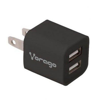 Vorago Cargador Para Pared Au-106, 5V, 2X Usb 2.0, Negro